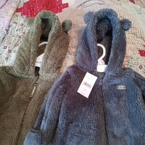 2 Eddie Bauer Kids Bodysuits - Olive and Grey